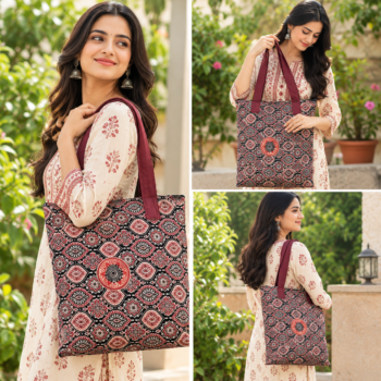 Shantiniketan Printed Cotton Shoulder Bag | Lightweight Handcrafted Everyday Bag