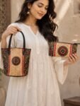 Shantiniketan Batik Small Batua & Coin Purse Combo (Black)