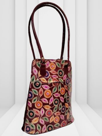Shantiniketan Multicolour Design Shoulder Lau Bag | Leafs Meroon