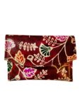 Women’s Shantiniketan Leather Clutch Multicolour 5.5 Inch (Meroon)