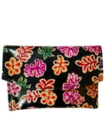 Women’s Shantiniketan Leather Clutch Multicolour 5.5 Inch (Black)