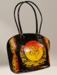 Shantiniketan Multicolour Design Big Shoulder D Bag | Ganesh Black